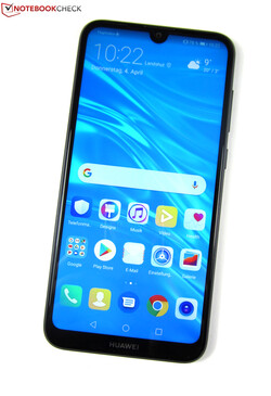 De Huawei Y7 2019 smartphone. Testmodel geleverd door Huawei Germany.