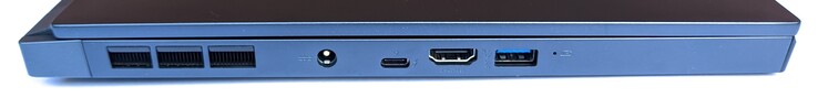 Linkerkant: ventilatie, Thunderbolt 3, USB 3.2 Gen2 Type-A