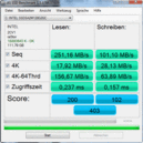 AS SSD test: 251 MB/s lezen