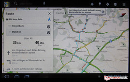 Route plannen en navigatie op de A100 met Google Maps