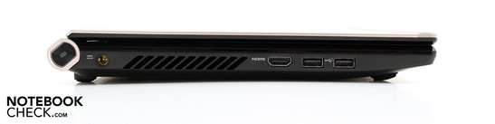 Linkerzijde: toetsenbordknop, stroom, HDMI, 2x USB 2.0