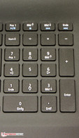 Een numeriek toetsenbord is verkrijgbaar.