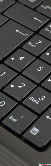 Asus K53TA-SX026V: toetsenbord en touchpad lijken in niets op die van een ThinkPad of HP ProBook.
