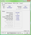 CPU-Z-Informatie van de Sony Vaio VGN-SZ71WN/C