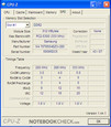 CPU-Z- informatie van de Acer Extensa 5220