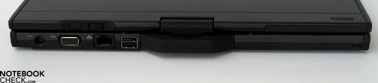 Achterzijde: Stroom aansluiting, VGA, LAN, Krachtige(re) USB