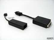 Dongles voor ethernet en DVI worden meegeleverd. Dongles voor HDMI en VGA zijn beschikbare opties