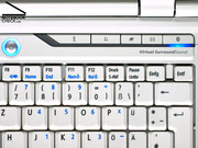 Het 'controle panel' van de Acer Aspire voorziet de gebruiker van verschillende sneltoetsen,...