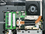 Beide RAM slots zijn in gebruik en de ventilator kan gemakkelijk schoon worden gemaakt.