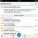 Alle notificaties worden verzameld in BlackBerry Hub.