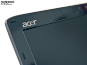 Het logo van Acer vind men links boven aan het scherm