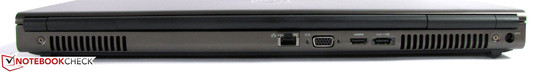 Achter: LAN, VGA, USB/eSata Combo, HDMI, stroomvoorziening
