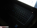 Het toetsenbord met backlight-verlichting heeft in totaal vier helderheidsniveaus. Hier: uit.