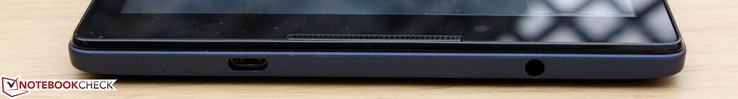 Bovenkant: Micro-USB 2.0, 3.5 mm audio