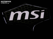 en het verlichtte MSI logo.