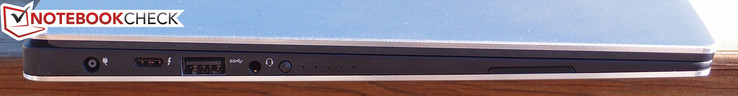 Stroomtoevoer, Thunderbolt 3/USB 3.1 Type-C Gen 2, USB 3.0, gecombineerde audiopoort, batterij-indicatie