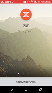 Helaas is de Zoe app nog niet klaar voor gebruik.