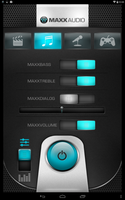 De MAXX audio software stelt de gebruiker in de gelegenheid om het geluid aan te passen.