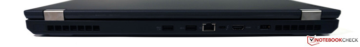 Achterkant: 2x USB 3.0 (1x Always-On), Gigabit-Ethernet, USB 3.1 Type-C (Gen. 2)/Thunderbolt 3, HDMI 1.4, stroomaansluiting