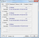 Systeeminformatie CPUZ Cache