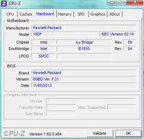 Systeeminformatie CPUZ Mainboard