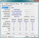 Systeeminformatie CPUZ RAM SPD