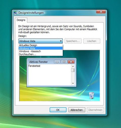 Windows Vista biedt niet zoveel ontwerpen, maar geeft je de vrije hand op gebied van het kleurschema