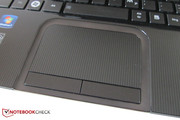 De notebook heeft een verzonken touchpad met een ruw oppervlak.