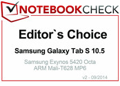 Editor's Choice in September 2014: Samsung Galaxy Tab S 10.5