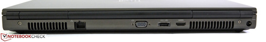 Acherzijde: LAN, VGA, eSATA/USB 2.0 combo, HDMI, AC jack