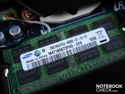 Het DDR3-geheugen heeft een kloksnelheid van 1066 Mhz.