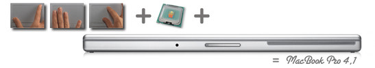 Apple MacBook Pro 4,1 met Penryn CPU en Multitouch