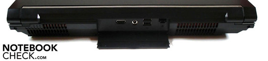 Achter: HDMI, voeding, 2x USB 2.0, RJ-45 Gigabit LAN