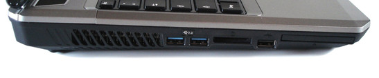 Linkerzijde: 2x USB 3.0, Kaartlezer, USB 2.0, 54mm ExpressCard