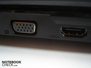 VGA en HDMI aan de linkerkant