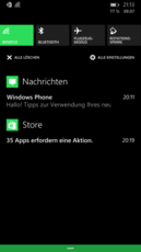 Het notificatiecentrum is één van de belangrijkste nieuwe features van Windows Phone 8.1.