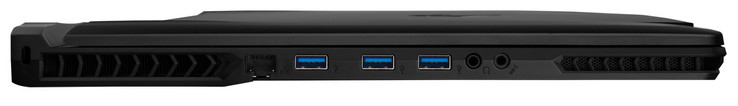 Linkerkant: Gigabit Ethernet, 3 x USB 3.1 Type-A Gen 1, koptelefoon poort, microfoon poort