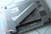 De notebook werkt ook zonder de batterij.