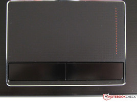 Groot touchpad met twee bijbehorende knoppen