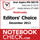 Winnaar: Acer Aspire M5-581TG