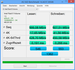 De doorvoersnelheid van de RAID 0 array is behoorlijk hoog