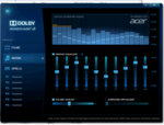 Dolby Advanced Audio biedt standaard instellingen, maar kan ook handmatig ingesteld worden. Dolby Advanced Audio biedt standaard instellingen, maar kan ook handmatig ingesteld worden.
