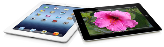 Apple: iPad 3 zwart en wit Apple: iPad 3 zwart en wit