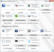 Everything can be seen in the Dell Mobility Center