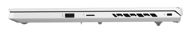 Rechterzijde: USB-A 3.2 Gen 2, microSD, Kensington-slot