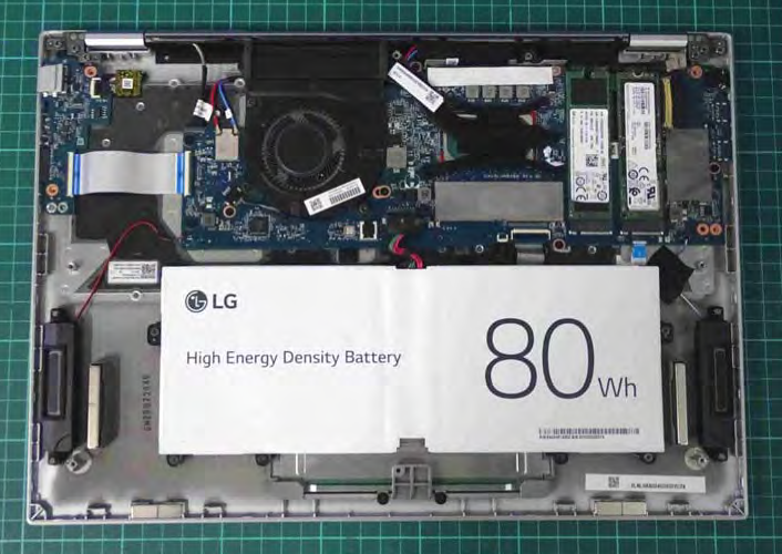 LG Gram 16 2-in-1 16T90P moederbord (Bron: FCC)
