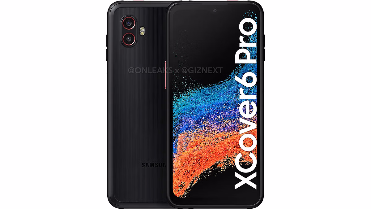 Een nieuwe "Galaxy XCover6 Pro" render. (Bron: GizNext)