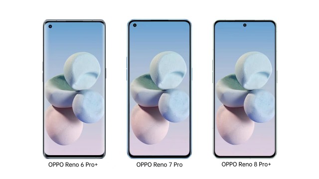 Ondertussen vergelijkt Ice Universe het "Reno8 Pro+" voorpaneel met zijn voorgangers. (Bron: Mr. Digital via Weibo, Ice Universe via Twitter )