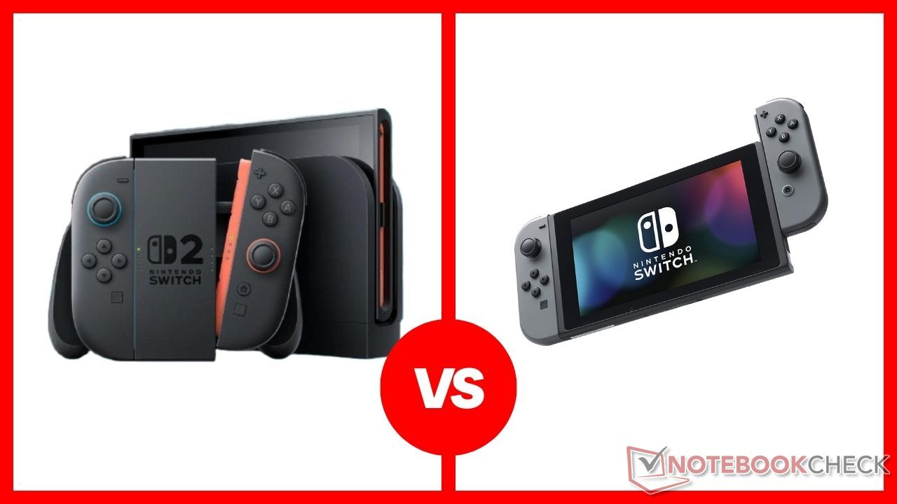 Nintendo Switch 2 vs. Switch 1 (Afbeeldingsbron: Nintendo)