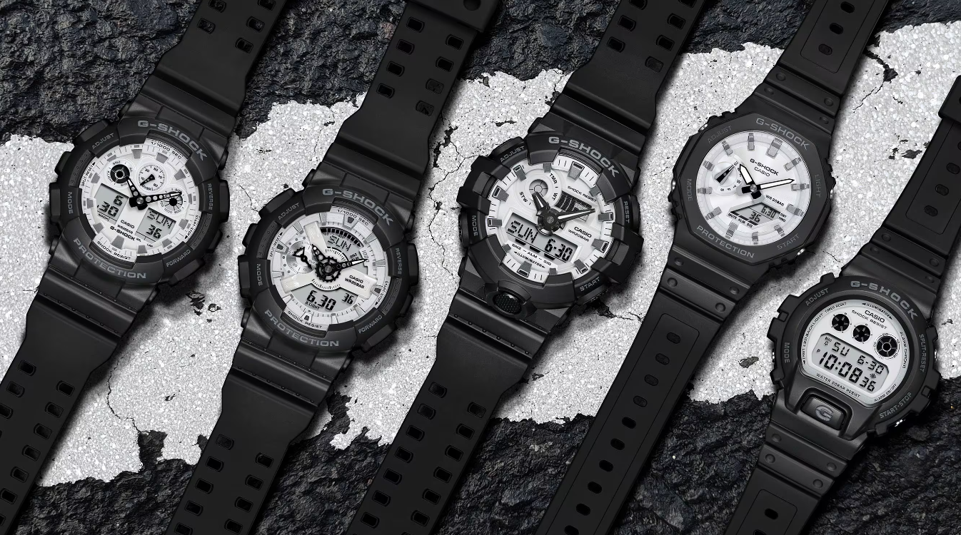 Casio onthult G SHOCK Black and White Collection horloges in 5 gedurfde designs Notebookcheck Nieuws
